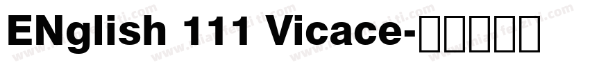 ENglish 111 Vicace字体转换